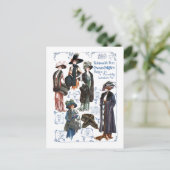 Het Modieuze Bont #A van de zwaan & van Edgar Briefkaart (Staand voorkant)