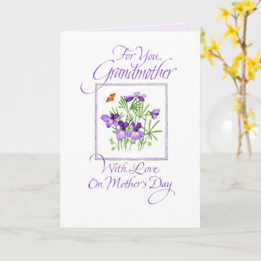 Het Moederdag van de grootmoeder Kaart (Gele Bloem)