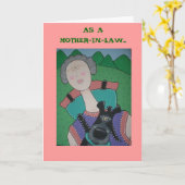 Het moederdagkaart van de SCHOONMOEDER Kaart (Gele Bloem)