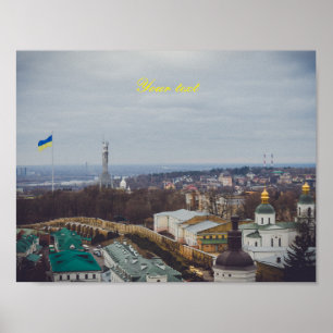 Het Moederlandmonument in Kiev Poster