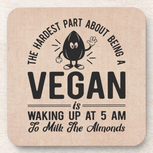 Het moeilijkste deel Vegan, Melk de Almonden, Funn Bier Onderzetter (Voorkant)