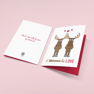 Het moet liefde zijn Valentijnsdag Schattig Grappi Feestdagen Kaart