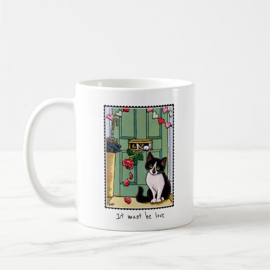 Het moet Love Custom Kitty Cat Schattige zijn Koffiemok (Links)