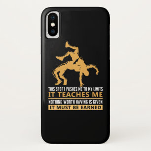 HET MOET VERDIEND WORDEN Worstelen iPhone X Hoesje
