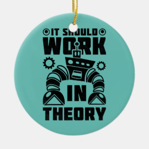 Het moet werken in theoretische robotica keramisch ornament