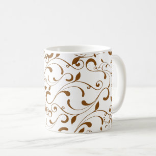 Het mok-Bruin van de koffie Wervelingen Koffiemok