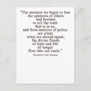 Het moment dat we de meningen van anderen beginnen briefkaart