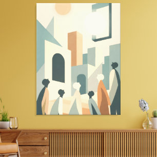 Het moment ervoor – twijfel en stilte canvas afdruk