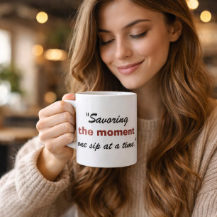 Het moment koesteren, één slok tegelijk. koffiemok