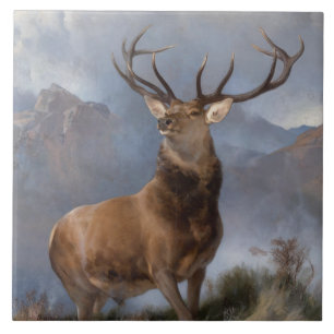 Het monarch van de Glen (Wilde Stag) (door Landsee Tegeltje