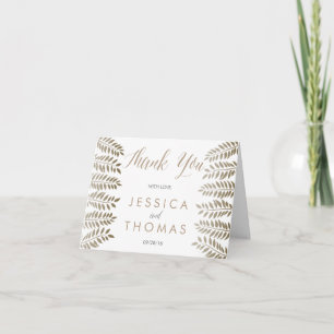 Het Monochrome Fern Woodland Wedding Collectie Bedankkaart