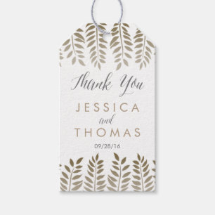 Het Monochrome Fern Woodland Wedding Collectie Cadeaulabel