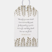 Het Monochrome Fern Woodland Wedding Collectie Cadeaulabel (Achterkant)