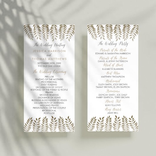 Het Monochrome Fern Woodland Wedding Collectie Programma