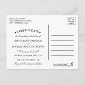 Het Monogram Berry Struik Wedding Collectie Aankondigingskaart (Achterkant)