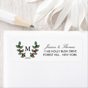 Het Monogram Berry Struik Wedding Collectie Etiket