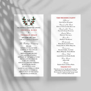 Het Monogram Berry Struik Wedding Collectie Progra Reclamekaart