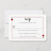 Het Monogram Kaart Wedding Collectie RSVP (Voorkant)