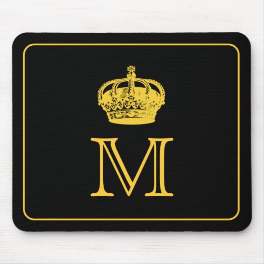 Het Monogram van de kroon Muismat (Voorkant)
