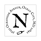 Het Monogram van het Adres van de terugkeer Berich Rubberstempel (Afrduk)