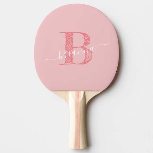 Het Monogram van het manuscript Initiaal Persoonli Tafeltennisbatje (Voorkant)
