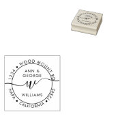 Het Monogram van het Manuscript van de familie Per Rubberstempel (Gestempeld)