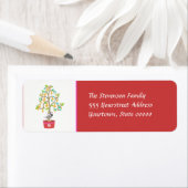 Het Monogrammed Etiket van het Adres van de Terugk (Insitu)