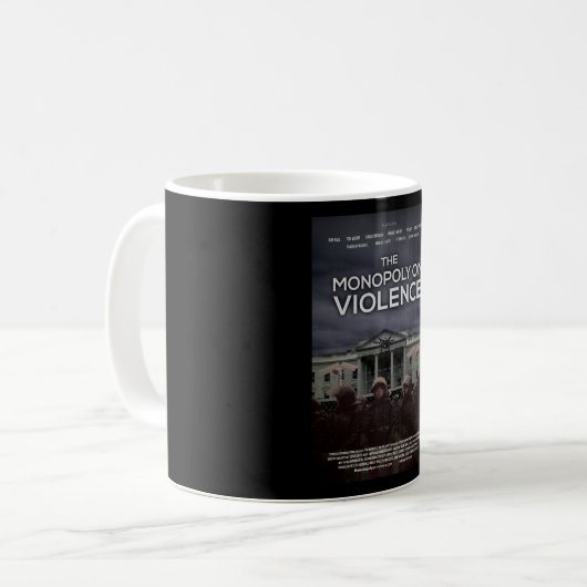 Het monopolie op de mok van gewelddadige koffie (Voorkant links)