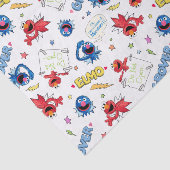 Het monster aan het eind van dit Patroon van het V Tissuepapier (Detail)