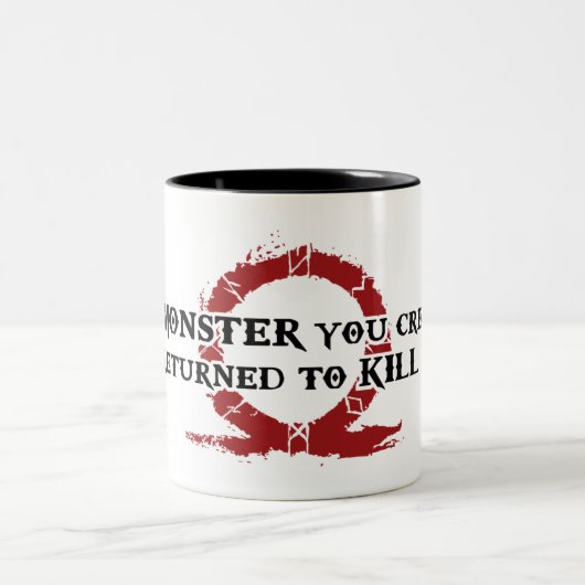 Het monster dat je Creëer - Kratos Tweekleurige Koffiemok (Center)