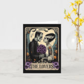 Het Monster Frankenstein En Bruid De Geliefden Tar Kaart (Gele Bloem)