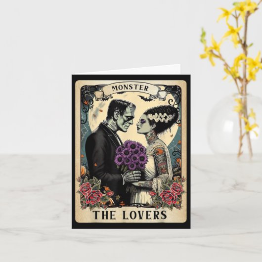 Het monster Frankenstein en de bruid Taro Kaart (Gele Bloem)