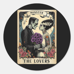 Het monster Frankenstein en de bruid Taro Ronde Sticker