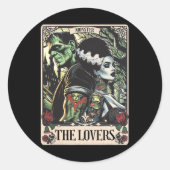Het monster Frankenstein en de bruid Taro Ronde Sticker (Voorkant)
