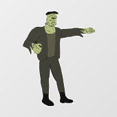 Het monster raamsticker (Vel)