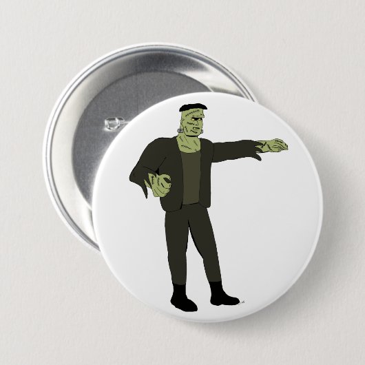Het monster ronde button 7,6 cm (Voorkant /achterkant)