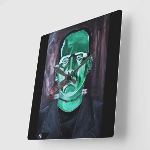 Het monster schilderij van Alfred Fox Vierkante Klok