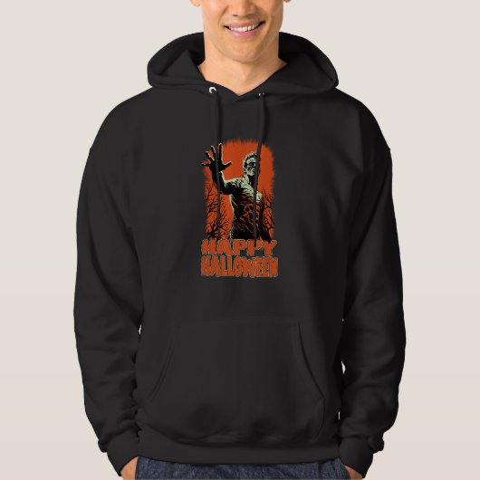 Het monster van Frankenstein Happy Halloween Hoodie (Voorkant)