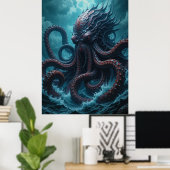 Het monster van Kraken Poster (Thuiskantoor)
