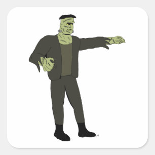 Het monster vierkante sticker