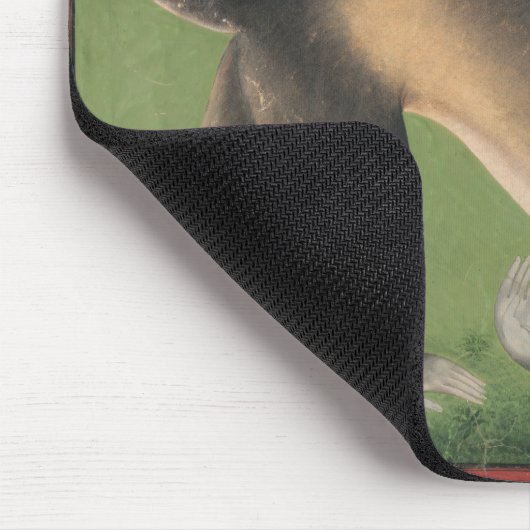 "Het monumentale portret van een aap" kunst Muismat (Hoek)