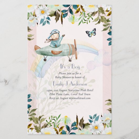 Het mooie Baby shower van pilotenboys (Voorkant)