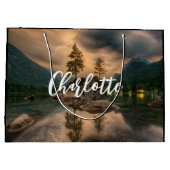 Het mooie bergmeer, de avond van de geboorte groot cadeauzakje (Achterkant)