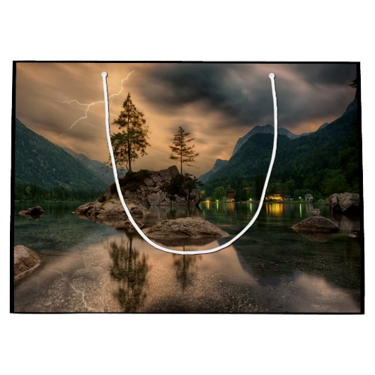 Het mooie bergmeer, Evening Foto Groot Cadeauzakje (Voorkant)