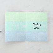 Het mooie Blauwgroen Denken van het Strand Kaart (Binnen)