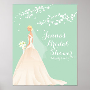 Het mooie Blonde Bride Vrijgezellenfeest Poster