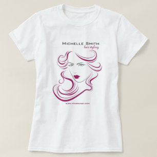 Het mooie brandmerken van het haarHairstyling van T-shirt