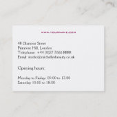 Het mooie brandmerken van het haarHairstyling van Visitekaartje (Achterkant)