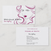 Het mooie brandmerken van het haarHairstyling van Visitekaartje (Voorkant / Achterkant)