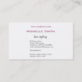 Het mooie brandmerken van het haarHairstyling van Visitekaartje (Achterkant)